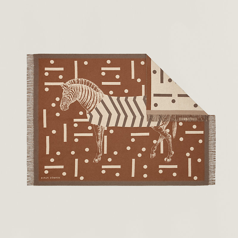 Zebre Zig Zag blanket | Hermès USA